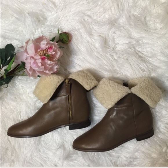 Kate Spade Saturday Brown Real Fur Booties - Picture 2 of 6
